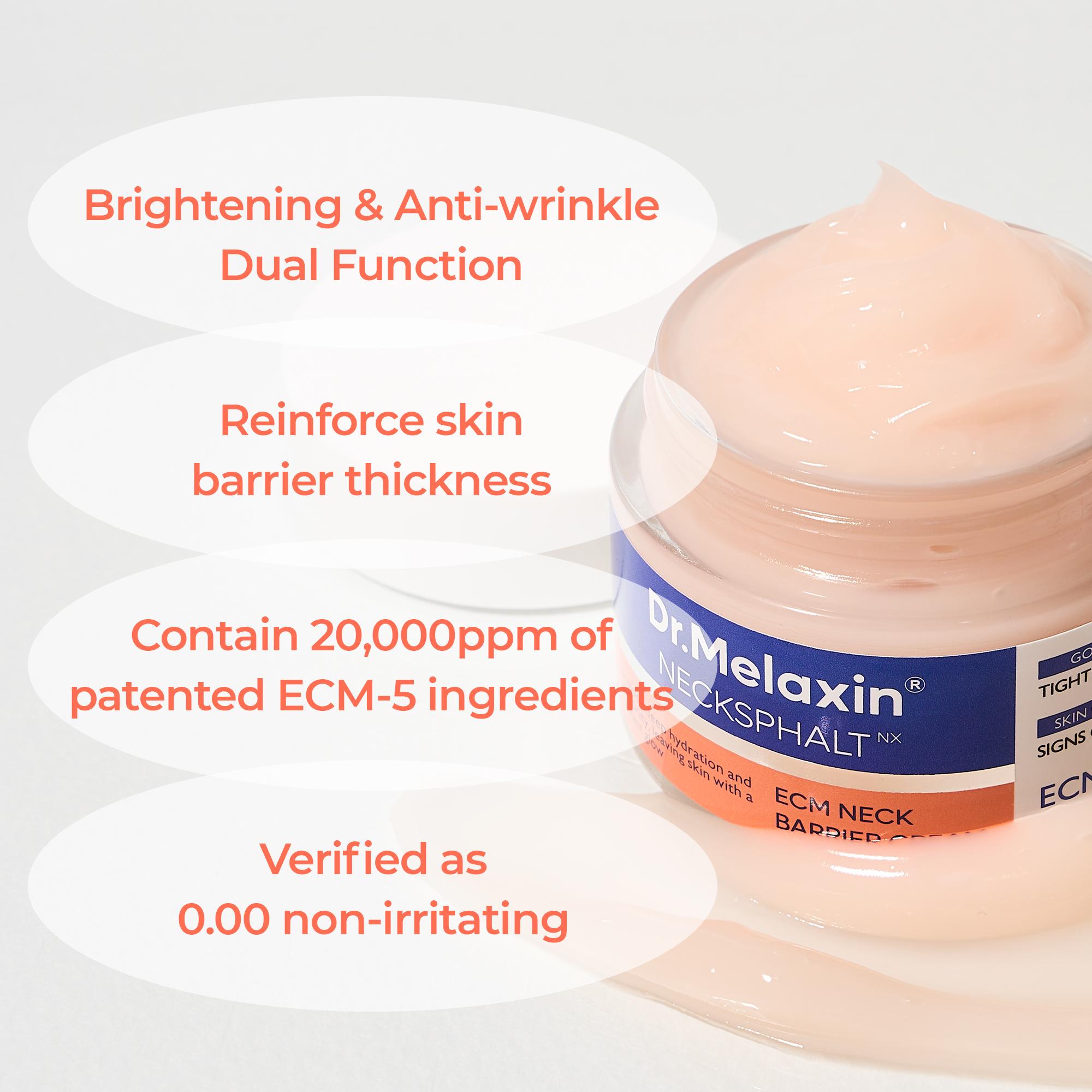 [Dr.Melaxin Official] Necksphalt ECM Neck Barrier Cream | Anti-aging Cream, Firming Wrinkles, Skin Lifting | Korean Cosmetics | 1.7 fl oz (50 ml)