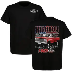 Vintage Ford F250 Highboy Graphic 2-Sided T-Shirt Men's Cotton Short Sleeve Car Graphic Tee Casual Menswear Ford Lover
