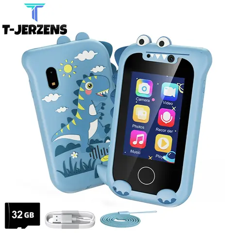Colorful Unisex Dinosaur Toy Mobile Phone for 3-8 Years Old Boys & Girls - Dual Camera, Educational, Playful Musical Toys, Kids' Birthday Gift