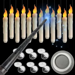 Small Cabinet Hangers Farmhouse Style Kitchen Door Decor for Christmas Party Arrangements with Magic Wand Remote LED Candles for Indoor Outdoor Decorations Gift Set