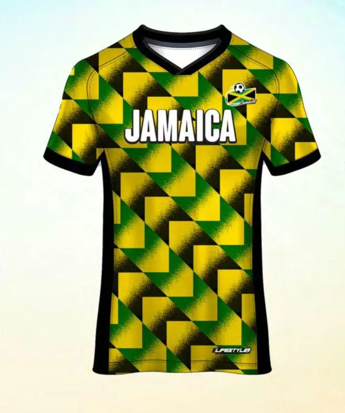 Vintage Jamaica Soccer Jersey | 90s Retro Reggae Boyz Football Shirt | Jamaica Aesthetic Sportswear Graphic Tee | Festival Apparel