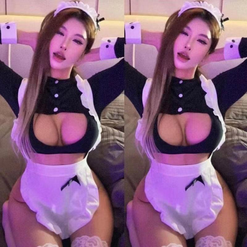 Sexy Costume Role Play Adult Women's Clothing Lingerie Sexy Bodysuit Open Chest Lingerie Sexy Girl Uniform Set Women's Clothing