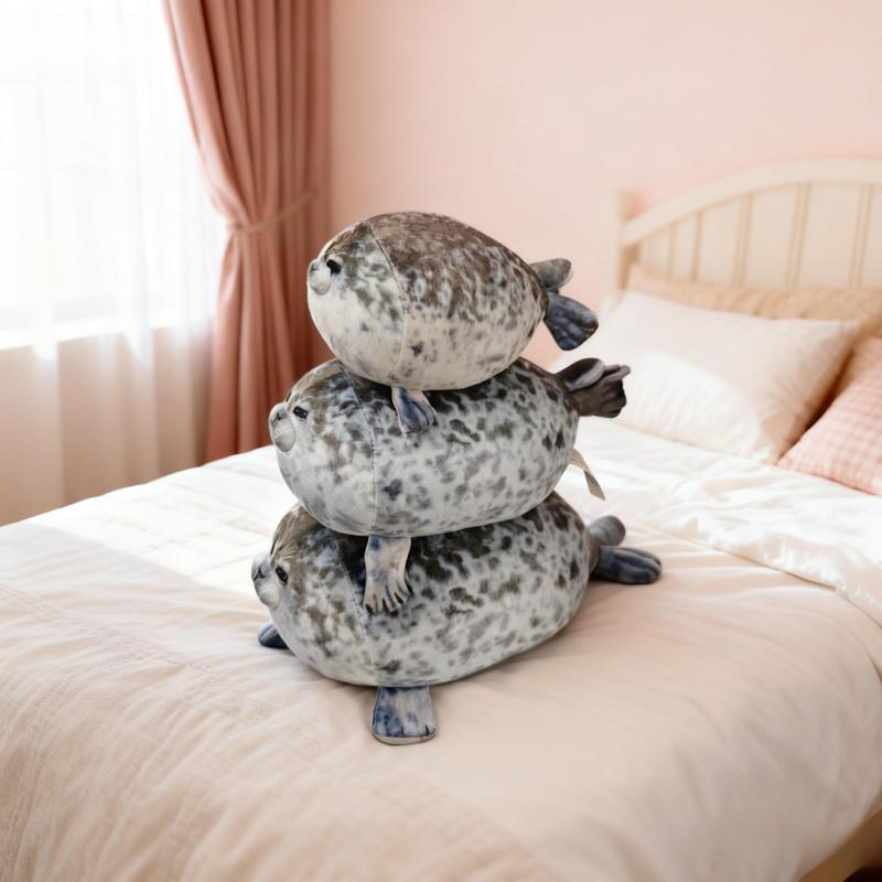 Cute Plush Seal Pillow Toy, Realistic Sea Animal Stuffed Animal, Cuddly Stuffed Animal, Perfect Birthday Gift for Kids & Adults, Soft Huggable Design