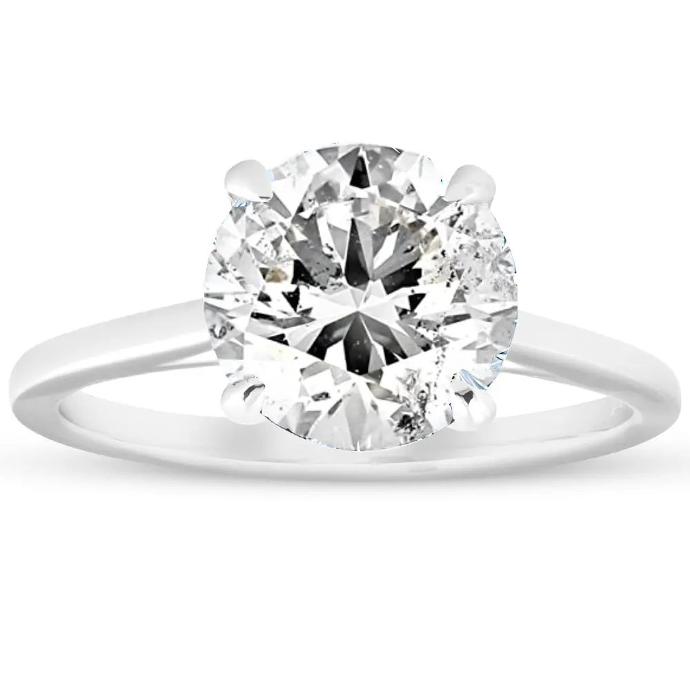 2 Ct Diamond Solitaire Engagement Ring 14k White Gold Cathedral Mount 2 Ct Diamond Solitaire Engagement Ring 14k White Gold Cathedral Mount