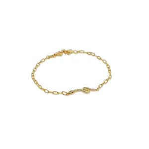 Celeste Jewelry Medusa's Touch Sterling Silver 925 Gold Plated Snake Bracelet