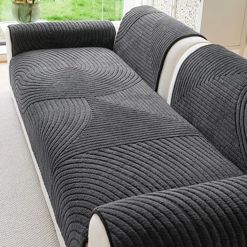 Waterproof Washable Plush Sofa Cover, All-Season Modern Minimalist Pet-Friendly Sofa Slipcover and Washable Furniture Protectors for Living Room or Bedroom, Washable Sofa Covers