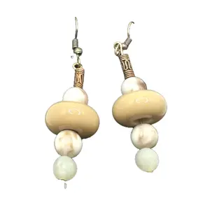 Elegant Sands Earthy Toned Drop Earrings