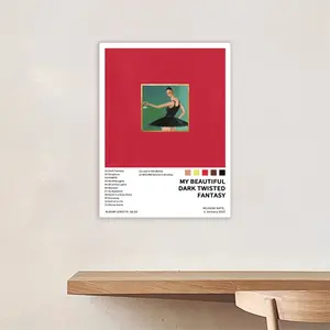 My Beautiful Dark Twisted Fantasy - Music album cover, album art poster, rap-hip-hop-R&B album wall decoration, iconic rap album aesthetic decoration, modern music art, a gift for rap fans, frameless.