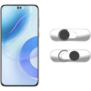 Front Camera Cover Compatible for Smartphones,Webcam Cover Compatible for Pixel/Galaxy/iPad,Protect  and ,Camera Slide Protection,2 Pack-Black