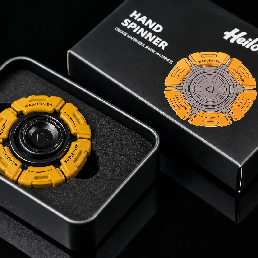 HEILOVE Adult Alloy Spinner - Expert Clacker Stress Relief Accessory, Adult Use Desktop Decompression Sensory Fidget Desk Tool, Anxiety Aid Kinetic Gyroscope Muscle Stimulator Gadget for Autism ADHD