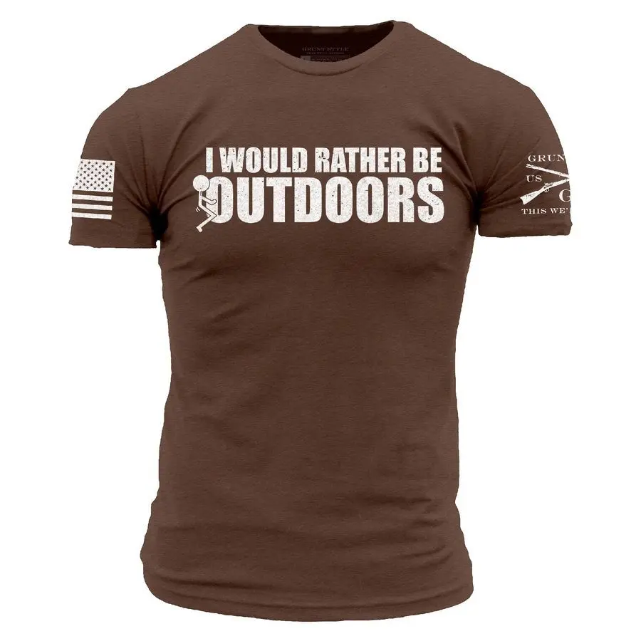 I Would Rather T-Shirt - Heather Brown I Would Rather T-Shirt - Heather Brown