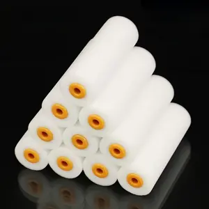 10pcs Sponge Paint Rollers - Embossed Thumb Design for Water & Oil-Based Latex Paints, Traceless Application, Painting Tools