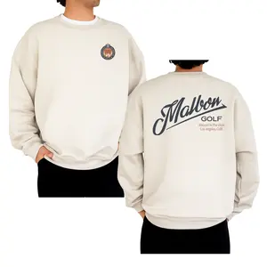 Malbon Golf Always On The Hunt Crest Logo Oversized Sweatshirt - Royal Hunting Golf Streetwear Menswear Fashion Apparel