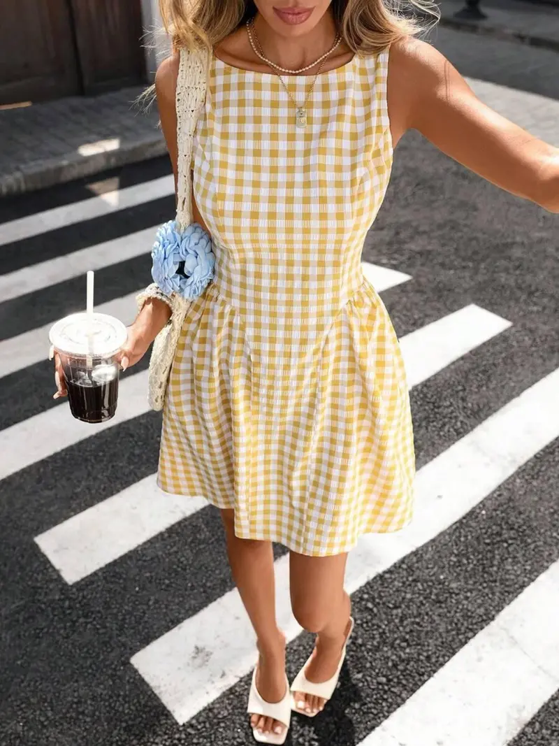 plaid halter dress - TikTok Shop plaid halter dress - TikTok Shop