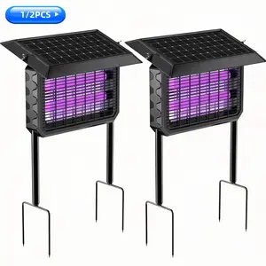 Zero Queen Solar Bug Zapper Outdoor Waterproof Electric Mosquito and Fly Zapper with Smart Light Sensor Rechargeable Solar Powered Trap for Patio, Backyard, Garden, Camping, and Indoor Use