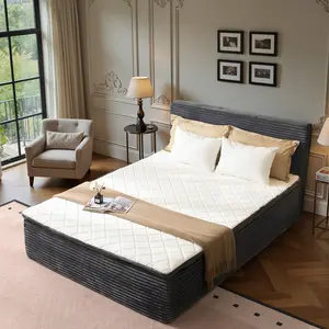 CAODOC All-in-one Fully Boneless Sponge Bed Frame, Modern Floor Bed with Breathable Memory Foam Mattress & Headboard, Medium Firm Support, No Nnoise,No Assembly Required Queen Full Twin Size