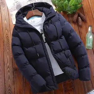 Men's Thick Puffer Hooded Jacket  Casual Warm Parkas Business Outfear Winter FashionTrendy Versatile 2025
