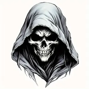 Gothic Skull PVC Sticker, Intricate Skeleton Design, Perfect for Cars, Laptops, Motorcycles, Windows, Walls, Halloween Decor Gift