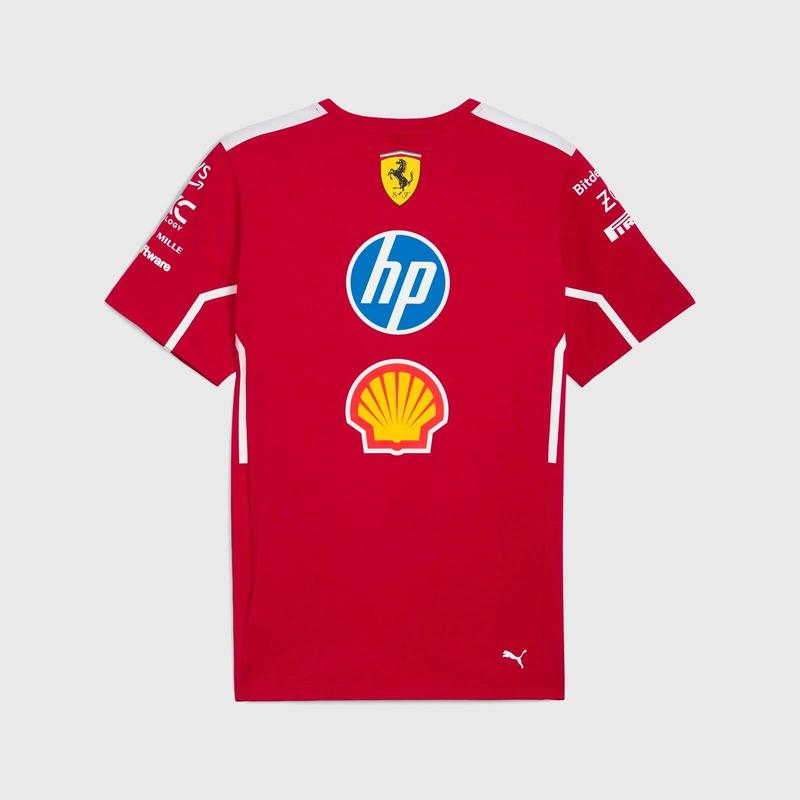 Scuderia Ferrari F1 2025 Women's Team T-Shirt - Dark Cherry