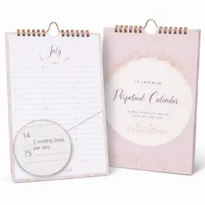 Perpetual Birthday Calendar 7x10" - 12 Undated Months for Birthdays Anniversaries & Holidays - Quality Wall Planner for Home & Gifts