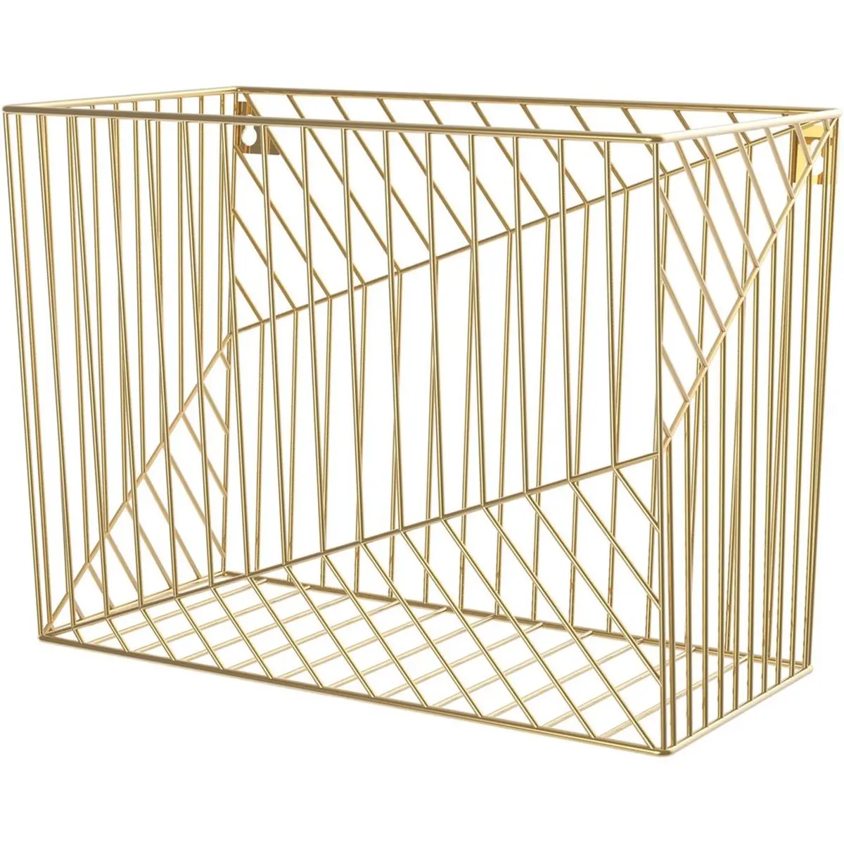U Brands UBR3231U0206 Steel Hangable Gold Storage Organiser - Hanging File Basket for Home Organization