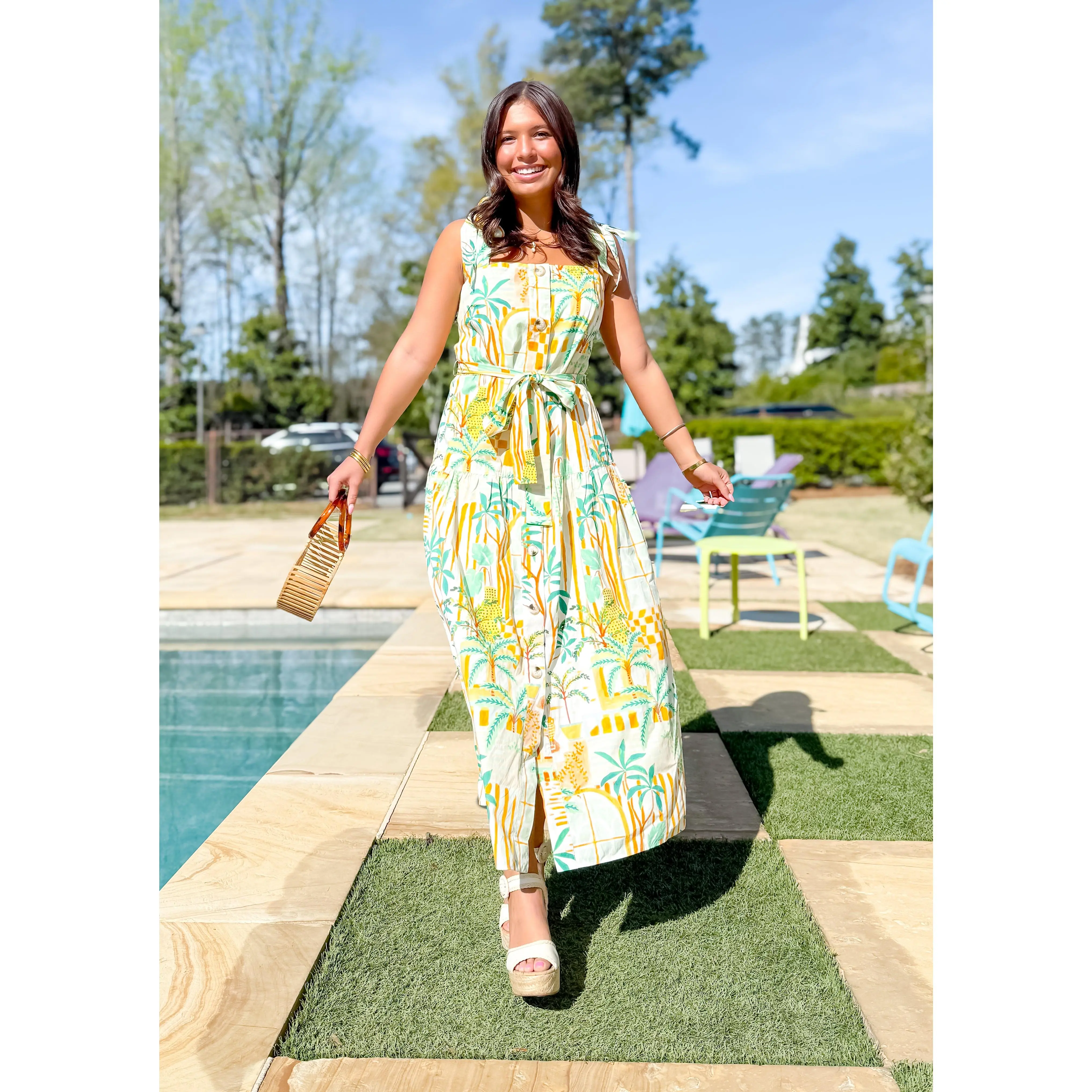 To The Palms Midi Dress
