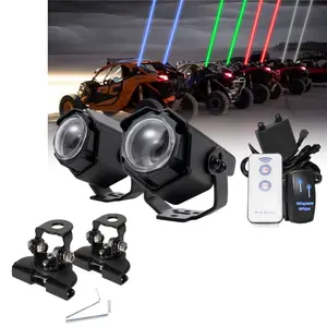 RGBW Whipless Laser Whip Lights Kit with Remote Switch - 2PCS Offroad Whipless Whips, Whipless Sky Beams, Laser Whip Light Kit for UTV, ATV Headlight