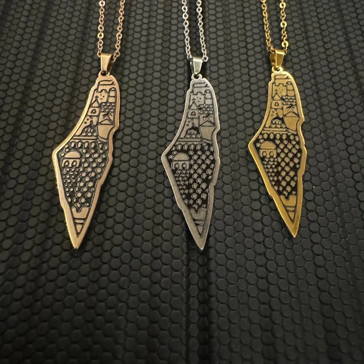 Palestine map necklace stainless steel necklace