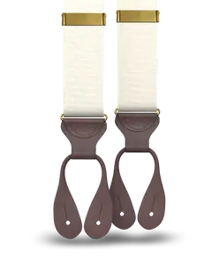Ivory Grosgrain Suspenders