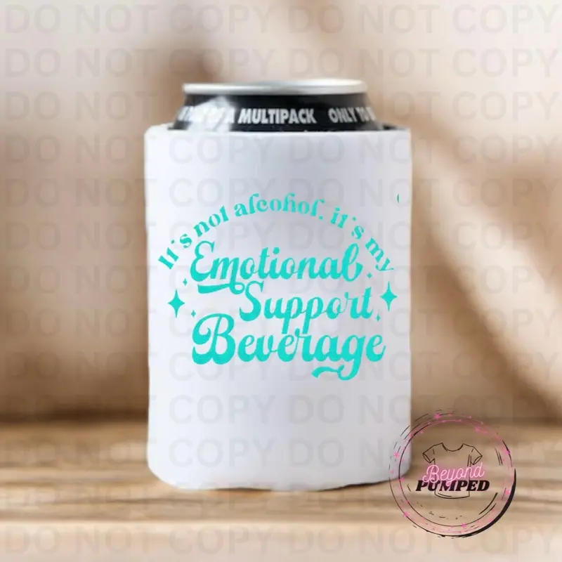 Emotional Support Beverage - 12oz Sublimation Can Koozie