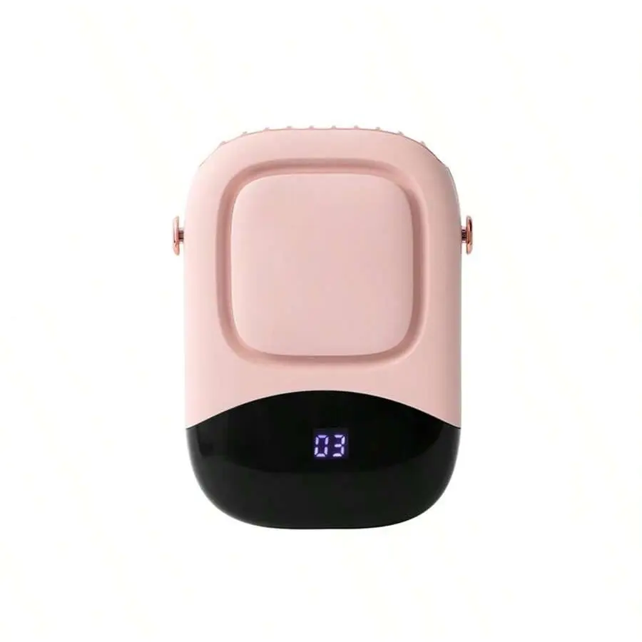 Rechargeable 2000mah Bladeless Mini Hanging Multifunction Fan, Adjustable Coverage and Stand Function, 3 Speed Settings, Ideal for Camping Beach Travel, Portable Rechargeable Fan