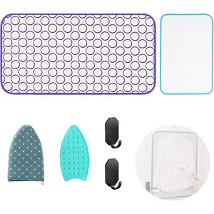 Portable Ironing Blanket Thick Anti Slip Ironing Mat for Table Top Foldable Over The Door Ironing Board Ideal for Home Travel Small Spaces