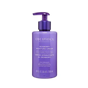 Obliphica Seaberry Leave-In Moisture Cream – Hydrating Anti-Frizz Cream for Dry, Damaged Hair (10oz)