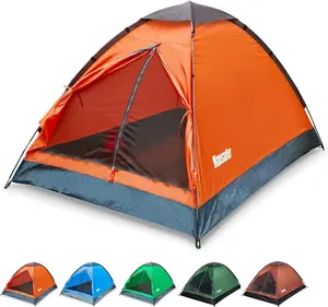 2 Person Camping Dome Tent Waterproof Lightweight Portable 82.7 x 55 x 43.5 in Backpacking Hiking Tent Green