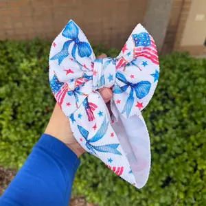 Red, white and blue head wrap