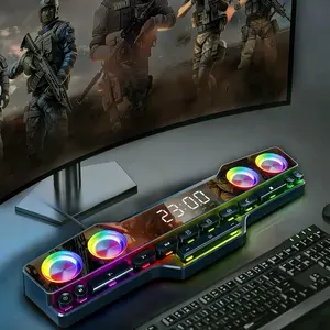 Bluetooth RGB notebook game speaker, stereo speaker, lossless sound quality, color lighting game, 3000mAh battery, listen to footsteps, gunfight game, Desktop speaker, USB powered speaker, Usb rechargeable speaker, suitable for home theater, parties