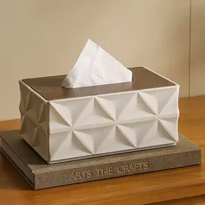 Modern Square Tissue Box with Lid