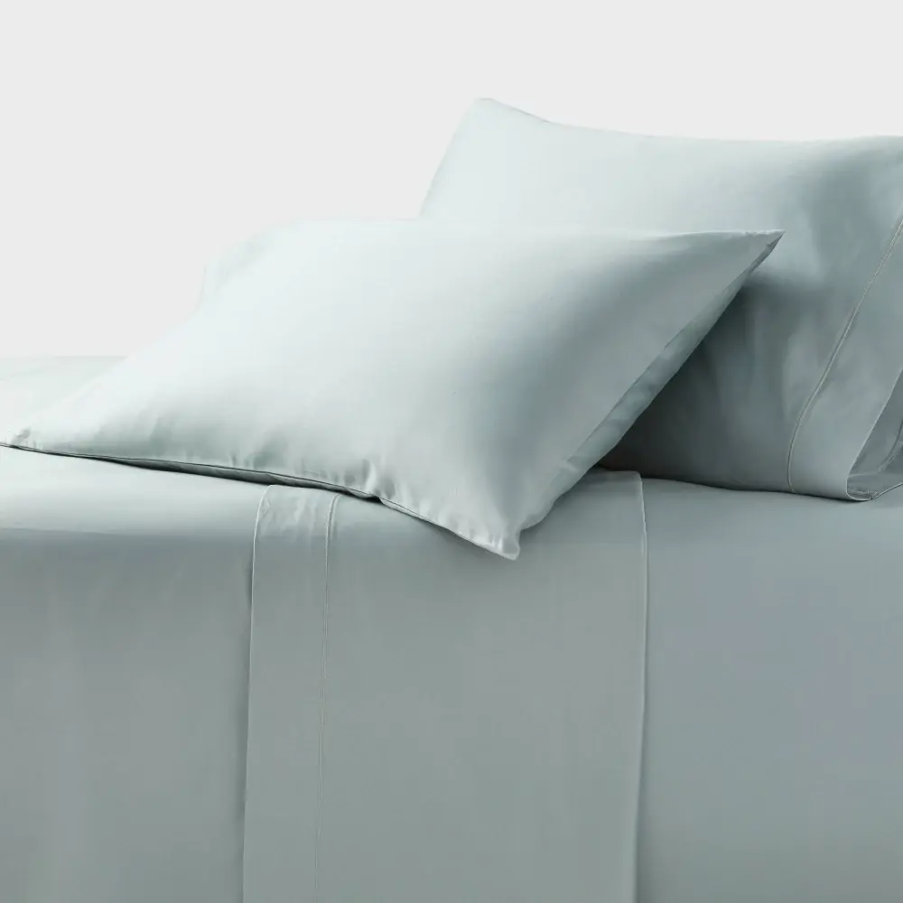 Threshold 4pc Hotel Collection Sheet Set - 800 Thread Count, Smooth Weave, Single Baratta, Light Teal Green, Home Bedding Linens, Hotel Use