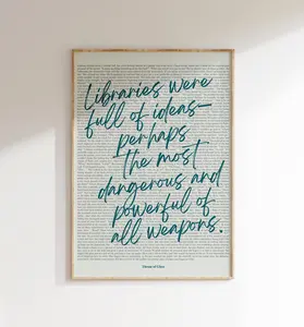 Throne Of Glass Wall Art Print, Sarah J Maas, Book Quotes Art Print, Bookish Prints, Book Lover Gifts, Printable