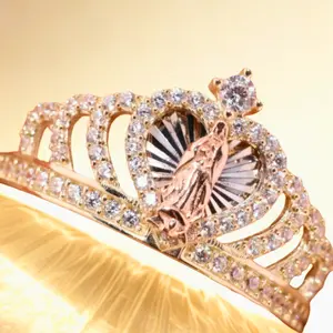 Vintage Virgin Mary Ring with Cubic Zirconia – Women’s Religious Jewelry,  Confirmation & Gift for Her, Birthdays, Mother’s Day, Valentine’s Day