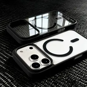 Phone Case - Premium See-Through Magnetic Wireless Charging Phone Case, Compatible with for Iphone 17 Pro Max/17/16/15/14/13/12/11 Pro Max Plus Mini/17 Air/17 Pro, Featuring a Flexible Edge And a Sturdy Protective Back for Shock Absorption