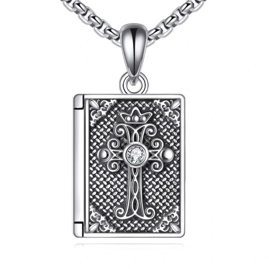 S925 Bible necklace pendant for men and women, a must for religious beliefs, suitable for all gift-giving festivals