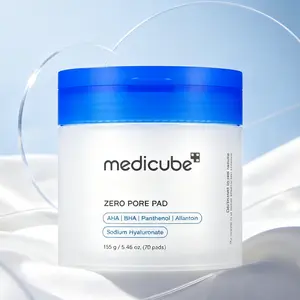 Medicube Zero Pore Pad 70 Sheets Dual AHA BHA Exfoliating Toner Pads Gentle Facial Peels Easy To Use Unclog Clogged Pores Control Oil Prevent Acne Breakouts Smooth Uneven Skin Texture Top Korean Skincare Pore Treatment