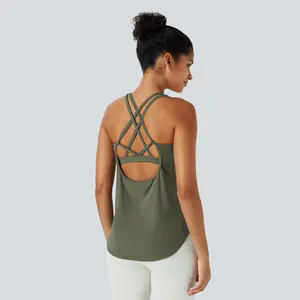 Halara UltraSculpt™ Round Neck Curved Hem Workout Tank Top