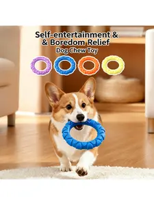 Interactive TPR Ring Dog Toy for Puppies Small Medium and Large Dogs | Fun Tug and Chew Toy for Indoor Play