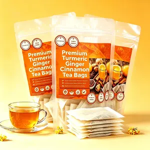 Morning Ritual & Bedtime Herbal Tea, 180 Bags. Turmeric Ginger Cinnamon Caffeine Free Tisane with Anti Inflammatory Antioxidants for Joint Comfort, Digestive Health & Immune Support. A Warm Golden Cup Anytime.