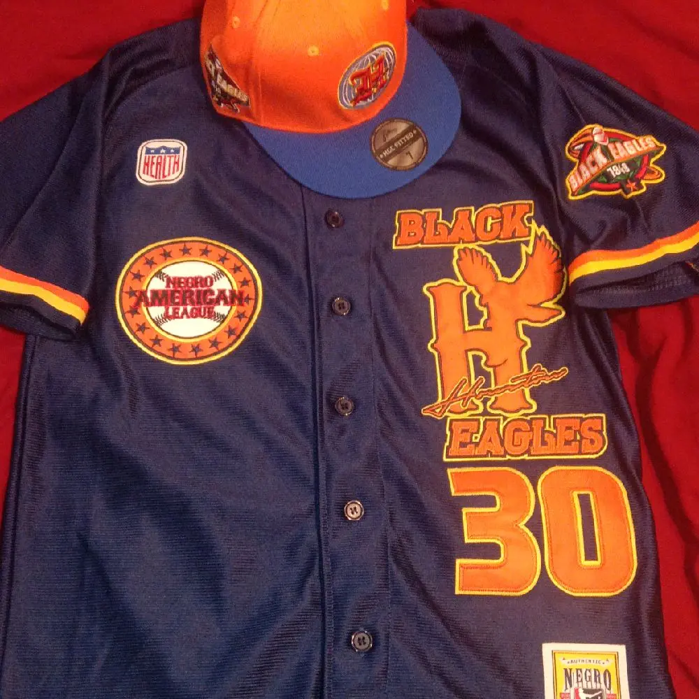 Negro League Apparel Jersey (Size XS) and Fitted Hat (Size 7) Sports Collectible Bundle