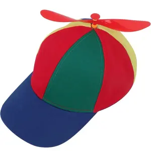 Propeller Hat Rainbow with Red Propeller