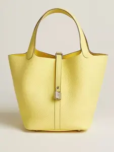 Women's Fashion Basket Handbag, Large Capacity Bucket Bag, Genuine Leather, Casual Style, All Seasons, Perfect for Various Occasions