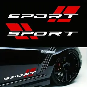 Sport Badge Graphic Decals for Car Truck Fender, Trunk Emblem Auto Decor Accessories, Left Placement, Self-Adhesive, Glitter Finish, Sports Theme, Matte Surface - Enhance Your Vehicle Style! Universal Car Sticker, Vehicle Exterior Decoration, Side Decals